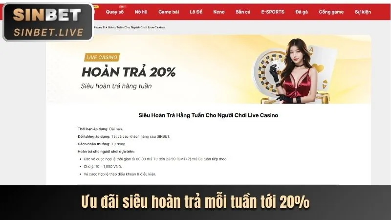 Hoàn trả hàng tuần tại 777bet chính thức